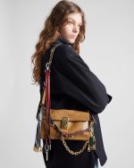 Prada Soft Sound Small Leather Shoulder Bag With Charms - Image 3